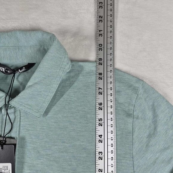 Travis Mathew Polo Shirt Men's Medium Green The Zinna Pima Cotton Golf NWT - Picture 3 of 9